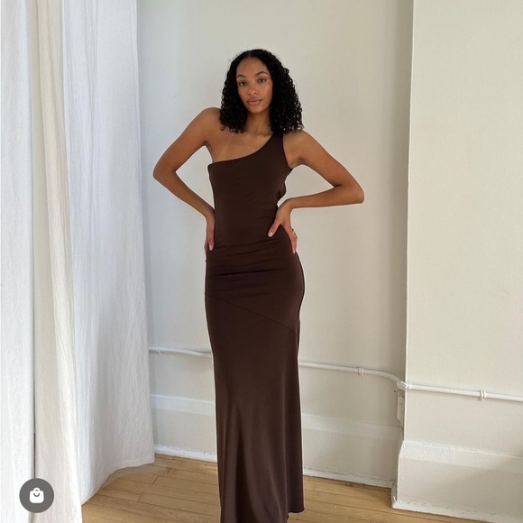 One shoulder maxi dress Sz S - Picture 2 of 8